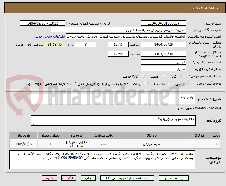 لوازم برقی 