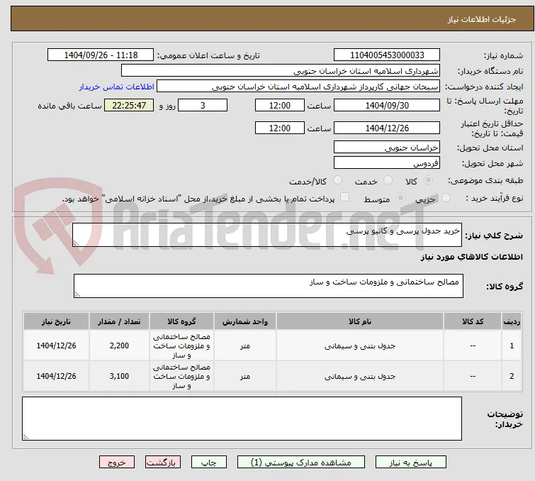 خرید جدول پرسی و کانیو پرسی 