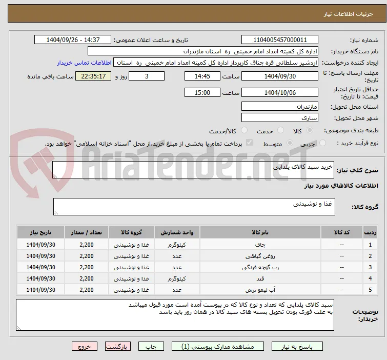 خرید سبد کالای یلدایی