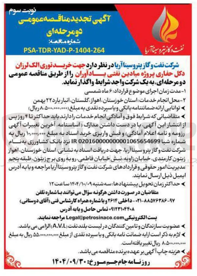 خرید توری الک لرزان دکل حفاری 