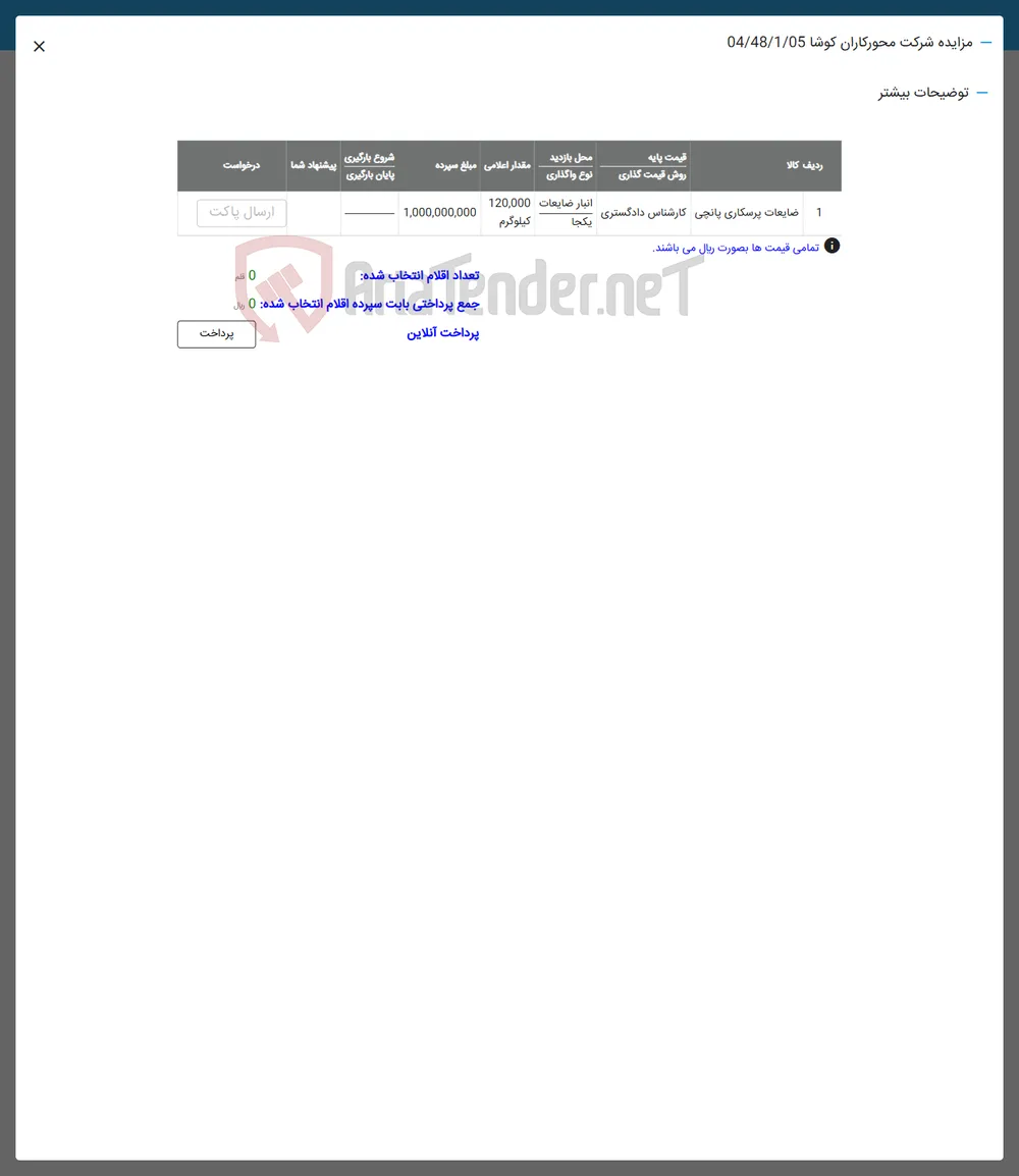 ا ضایعات پرسکاری پانچی کارشناس دادگستری 
