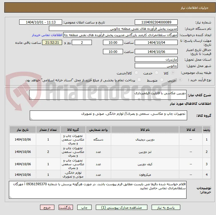 دوربین عکاسی با قابلیت فیلمبرداری