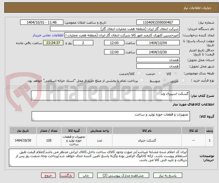 گسکت اسپیرال وند