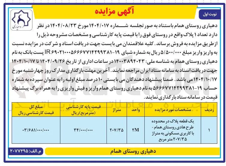 تعداد ۱ پلاک واقع در روستا