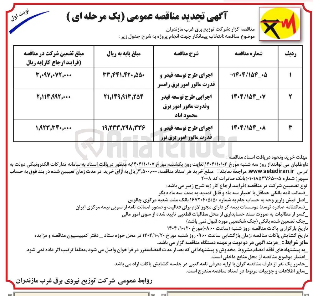 اجرایی طرح توسعه فیدر و قدرت مانور امور برق محمود آباد 
