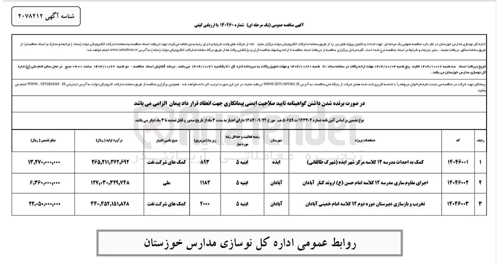 اجرای مقاوم سازی مدرسه ۱۲ کلاسه 