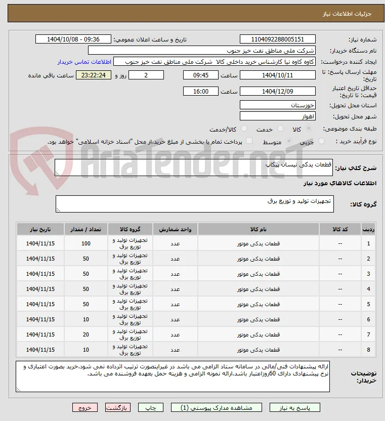 قطعات یدکی نیسان پیکاپ