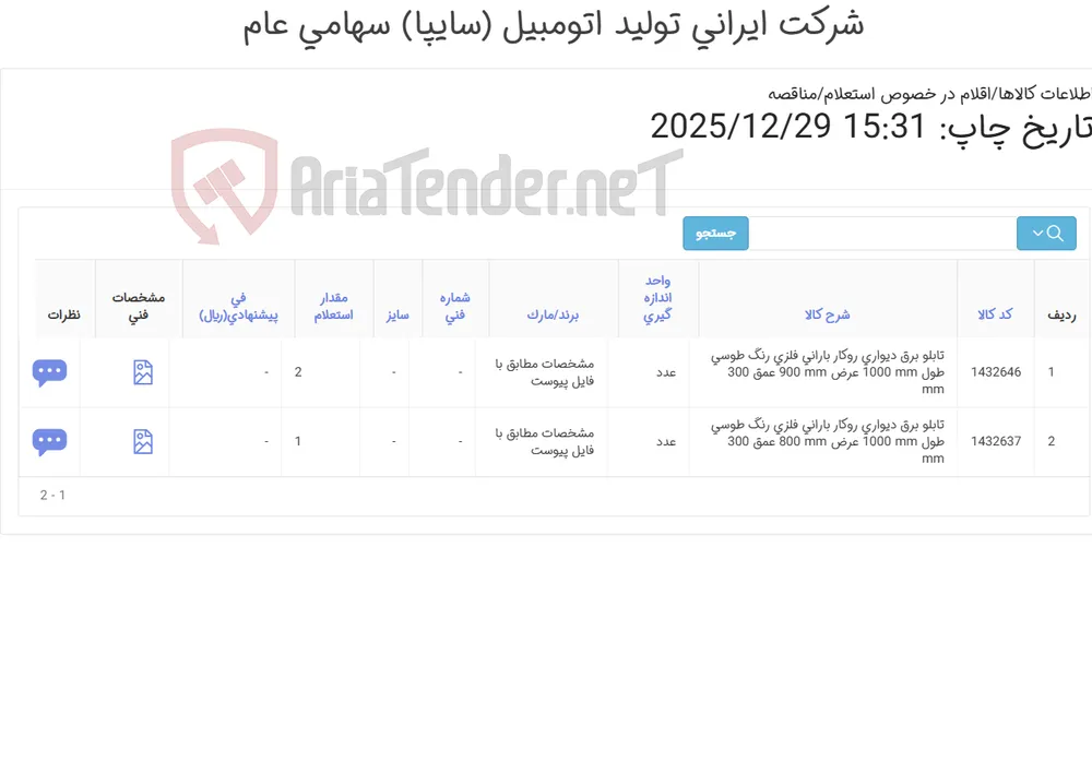 تابلو ‎برق‏ ‎دیواری روکار بارانی‏ ‎فلزی‏ رنگ ‎طوسی