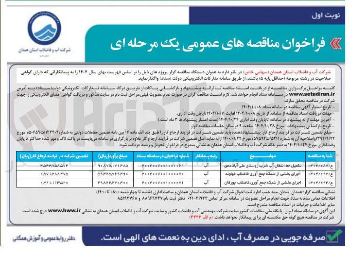 اجرای بخشی از شبکه جمع آوری فاضلاب