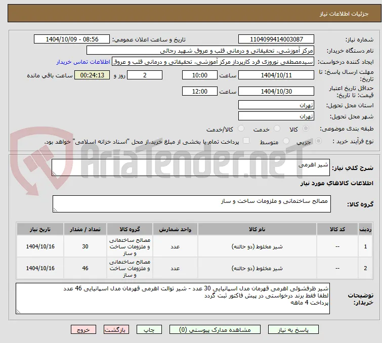 شیر اهرمی