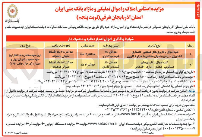 فروش املاک و اموال