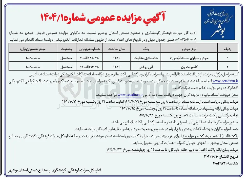 خودرو سواری سمند ایکس ۷ 
