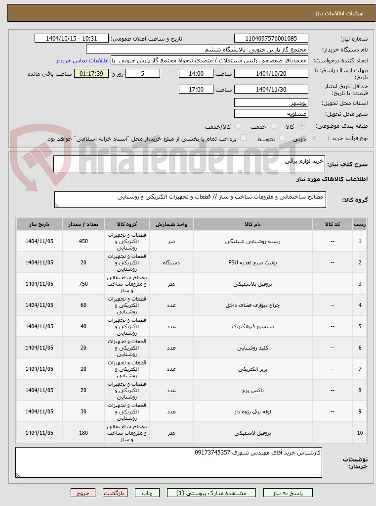 خرید لوازم برقی 