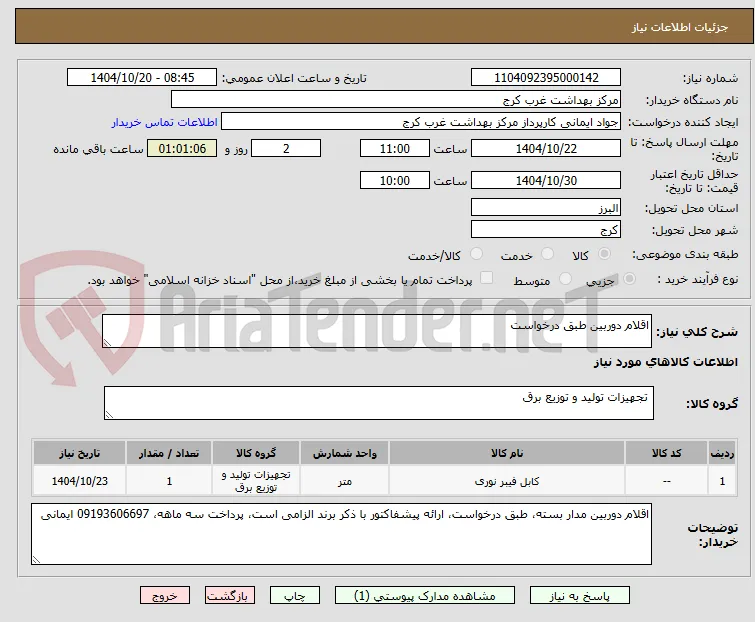 اقلام دوربین طبق درخواست