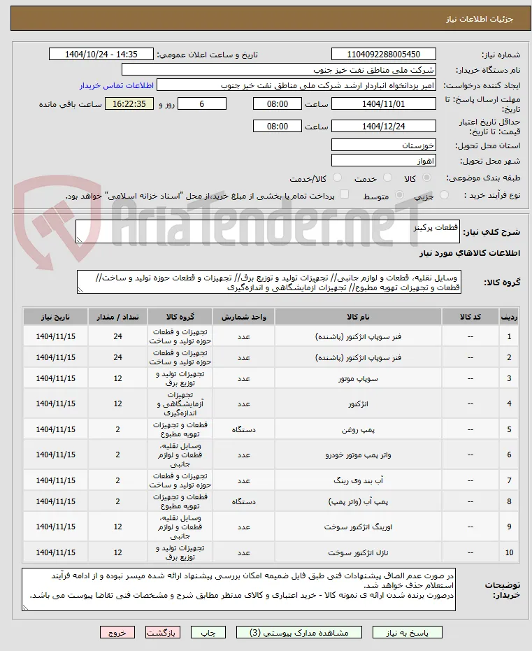 قطعات پرکینز
