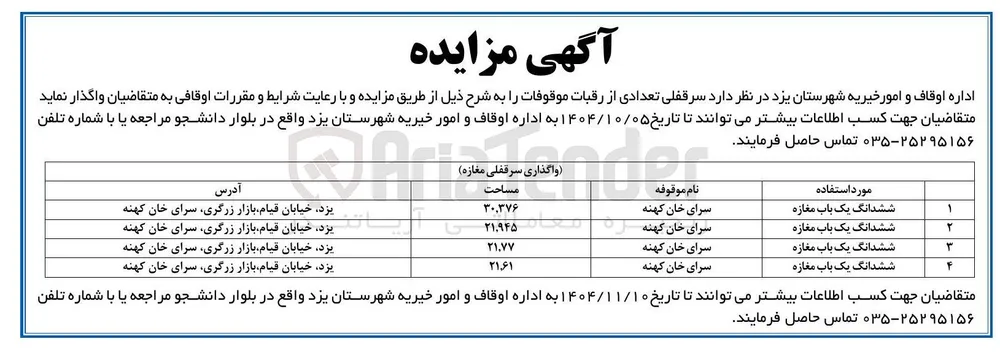  ششدانگ یک باب مغازه