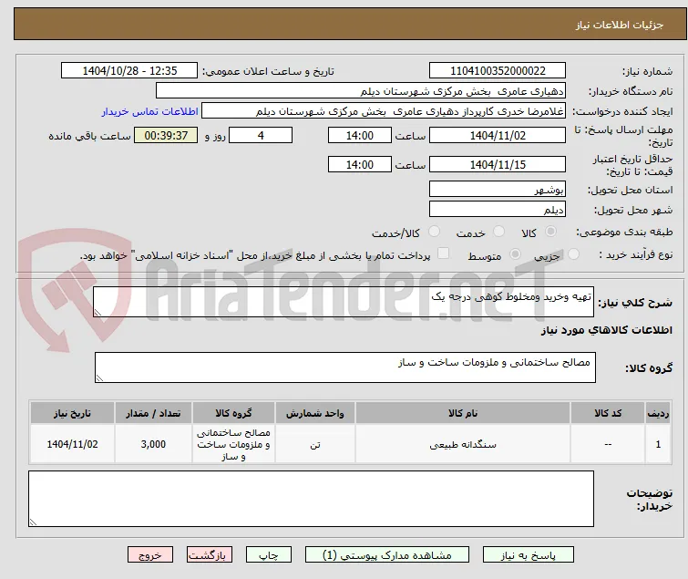 تهیه وخرید ومخلوط کوهی درجه یک
