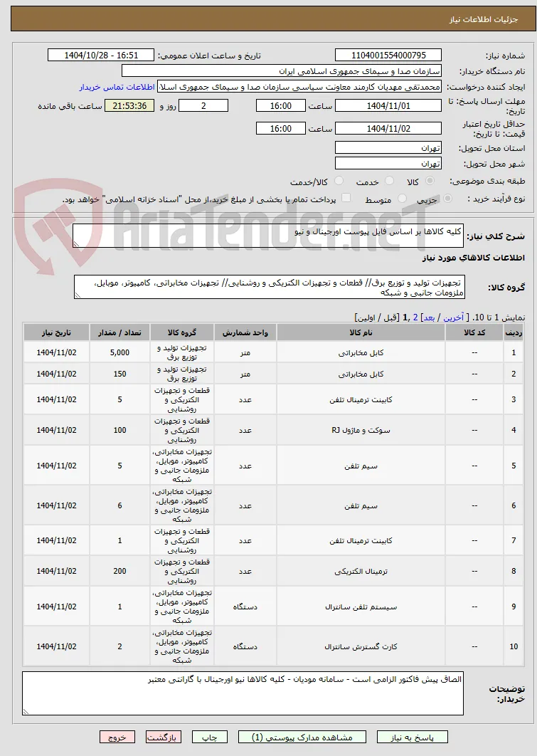 کلیه کالاها بر اساس فایل پیوست اورجینال و نیو 