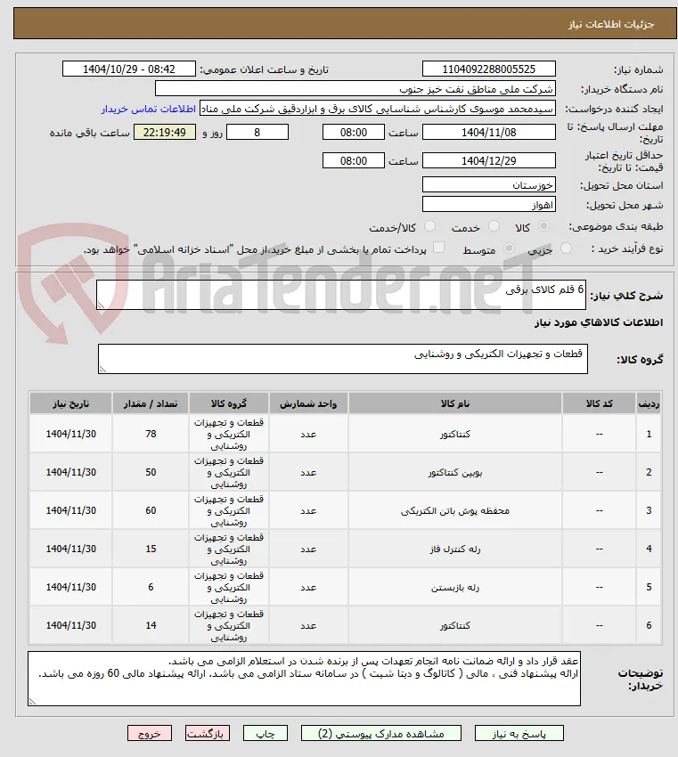 6 قلم کالای برقی