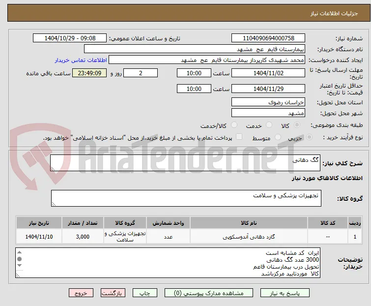 گگ دهانی 