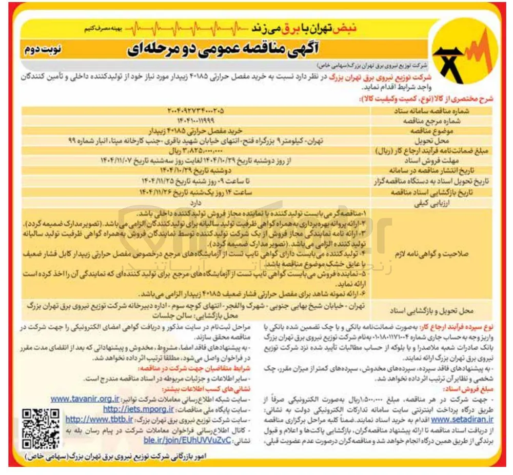 خرید مفصل حرارتی ۴۰۱۸۵ زیپدار