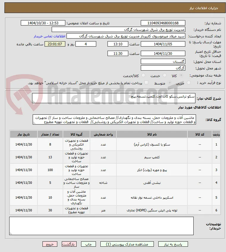 سکو ترانس.سکو کات اوت.کلمپ.تسمه.پیچ