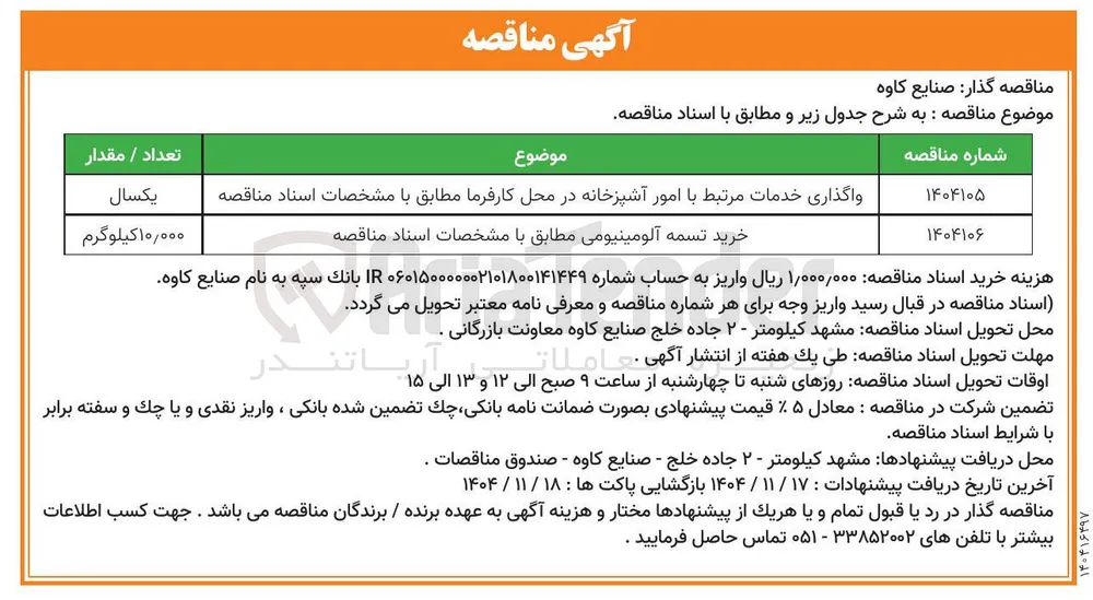  خرید تسمه آلومینیومی