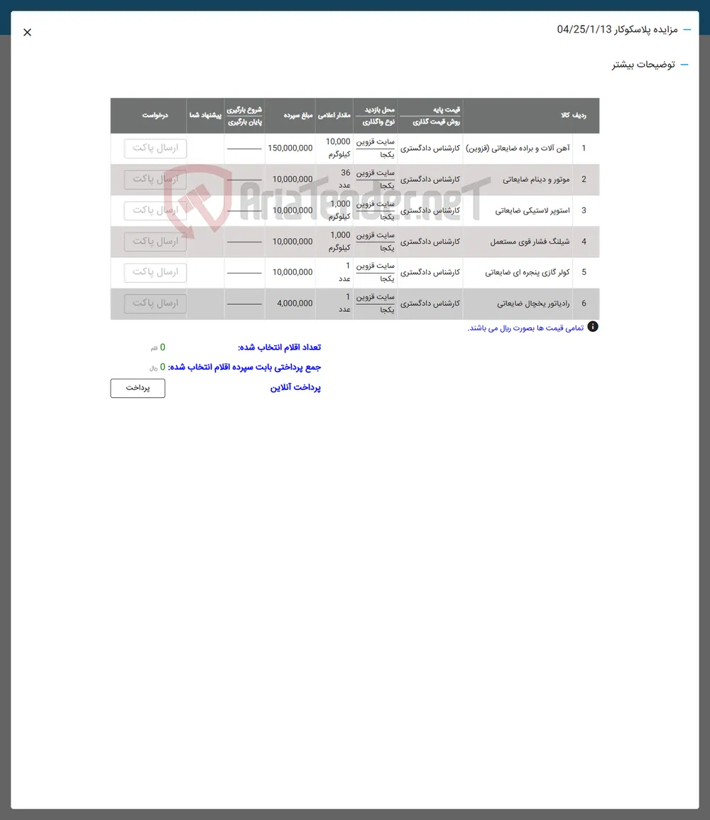  کولر گازی پنجره ای ضایعاتی 