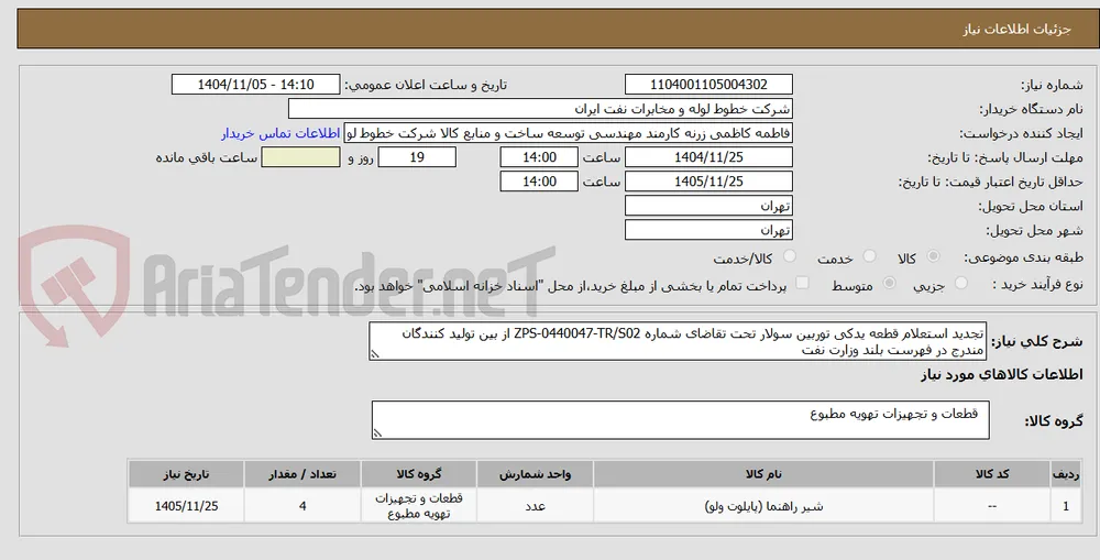 قطعه یدکی توربین سولار تخت