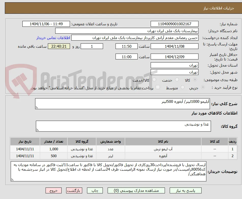 آبلیمو 1000لیتر/ آبغوره 500لیتر
