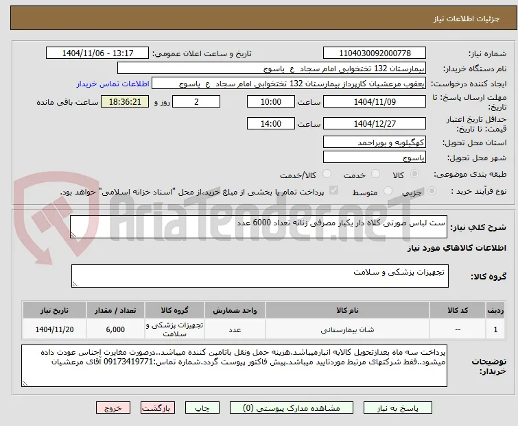 ست لباس صورتی کلاه دار یکبار مصرفی زنانه تعداد 6000 عدد