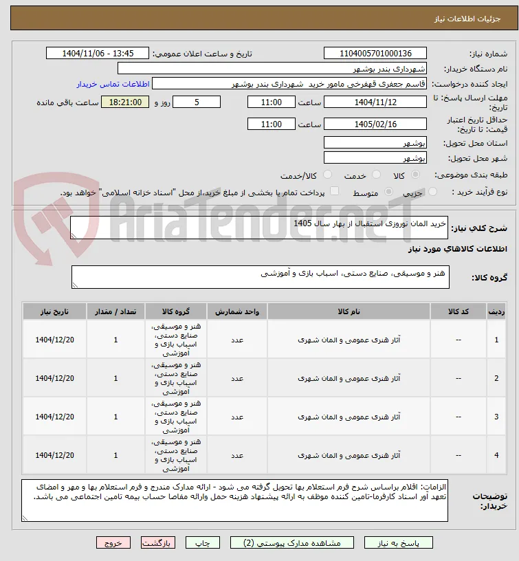 خرید المان نوروزی استقبال از بهار سال 1405