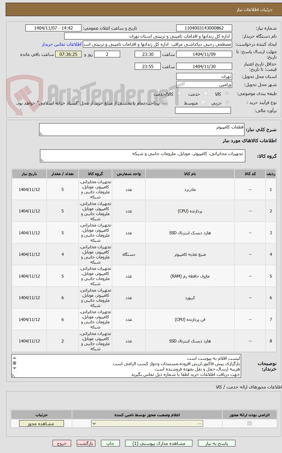 قطعات کامپیوتر