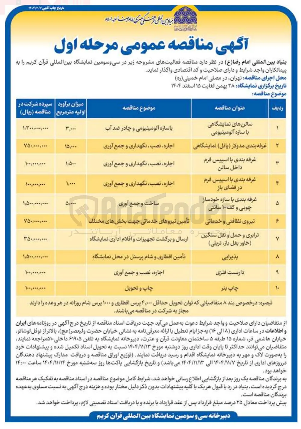 سالن های نمایشگاهی با سازه آلومینیومی