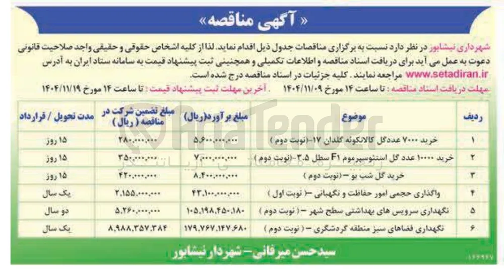 خرید ۷۰۰۰ عدد گل کالانکوئه گلدان ۱۷ 