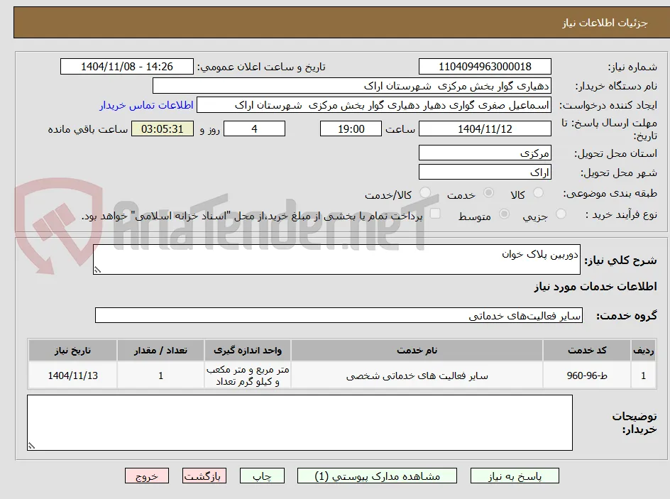 دوربین پلاک خوان 