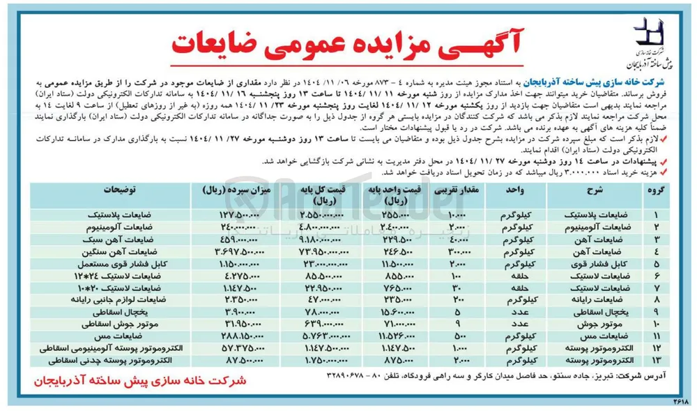 ضایعات آهن 
