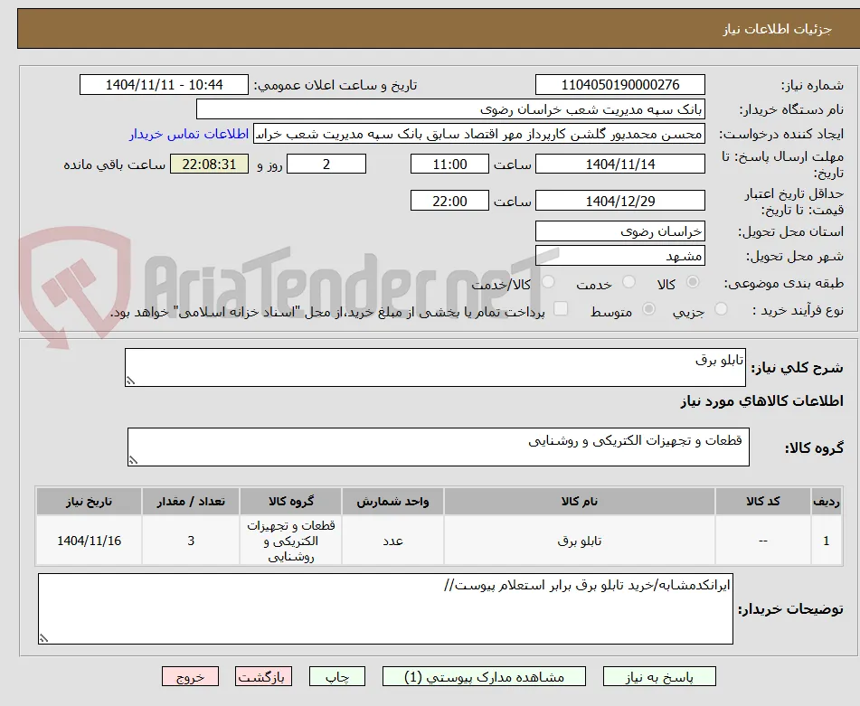 تابلو برق