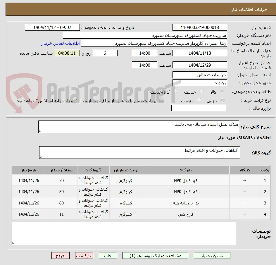 ملاک عمل اسناد سامانه می باشد 