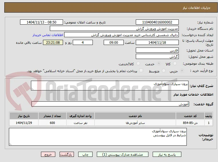 برون سپاری سوادآموزی