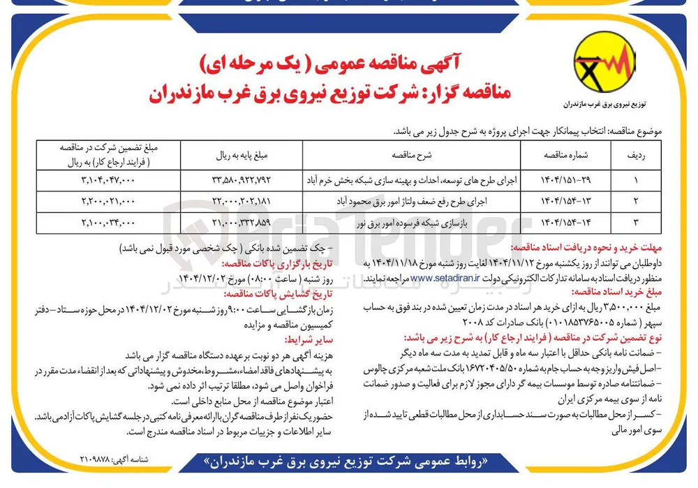 اجرای طرح رفع ضعف ولتاژ امور برق
