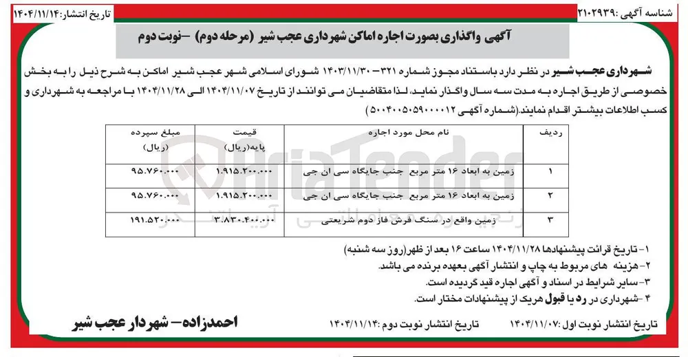 اجاره اماکن