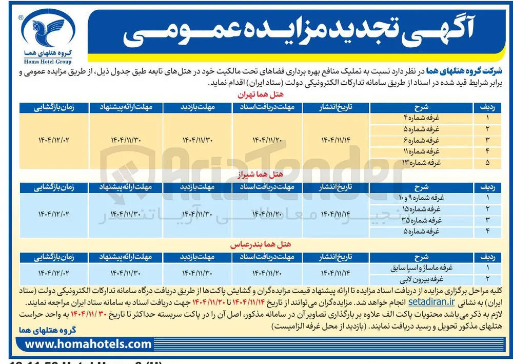 بهره برداری از غرفه ها
