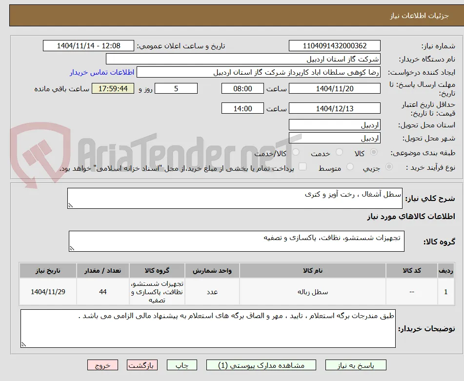 سطل آشغال ، رخت آویز و کتری