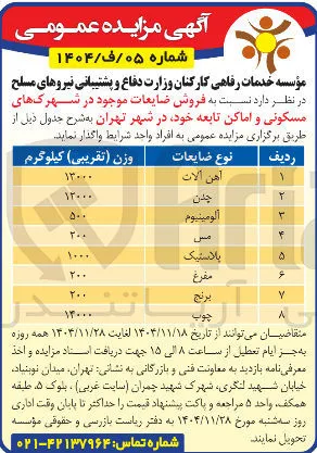 فروش ضایعات