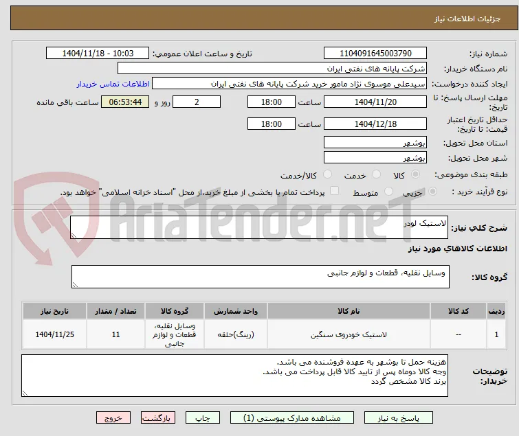 لاستیک لودر