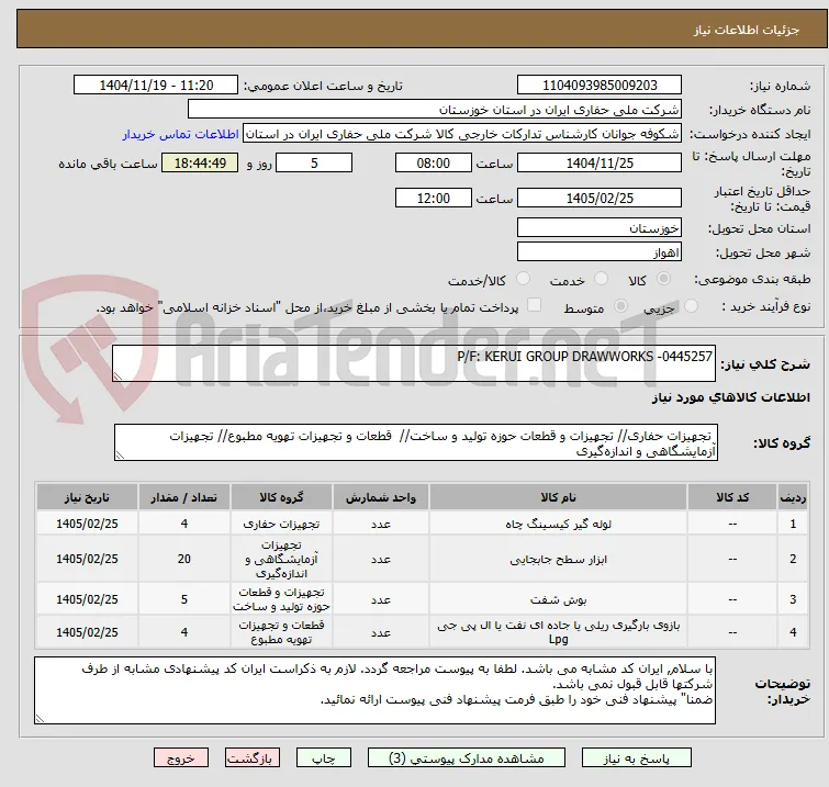 P/F: KERUI GROUP DRAWWORKS -0445257