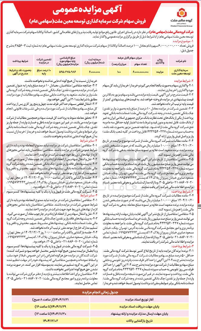 فروش سهام