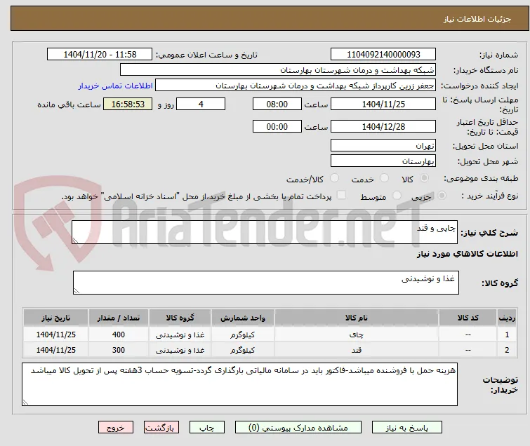 چایی و قند