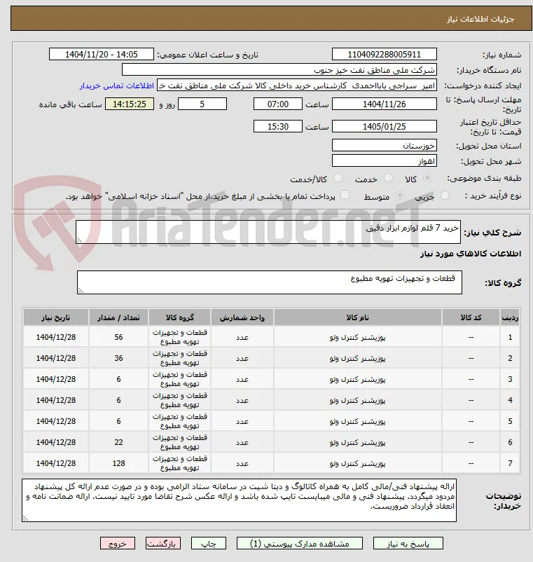 خرید 7 قلم لوازم ابزار دقیق 